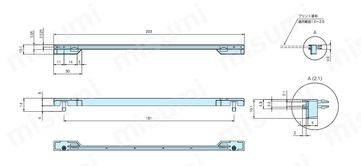 KL-N143 | 難燃性カードガイドレール KL-Nシリーズ | タカチ電機工業