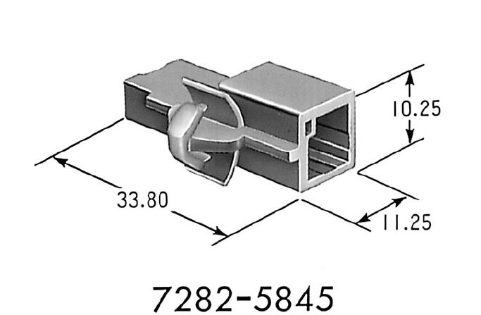1.0III(040III)コネクタ ハウジング 2P オス│矢崎総業コネクタカタログ