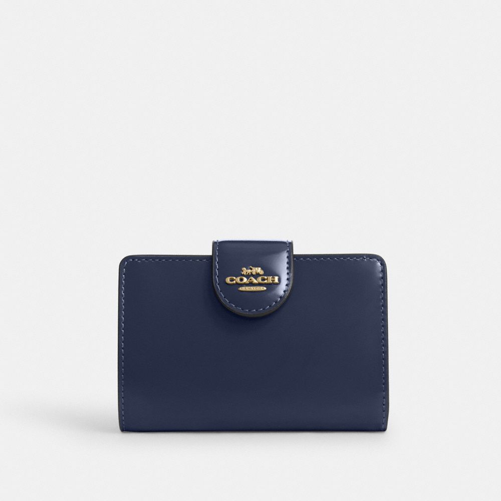 COACH® Outlet | Medium Corner Zip Wallet In Signature Denim