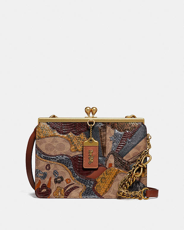 COACH® GB | Double Frame Bag In Signature Canvas With Starscape