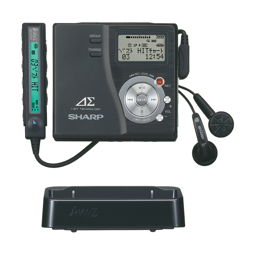 SHARP シャープ ポータブル MDプレーヤー MD-DS77 シルバー 動作未確認