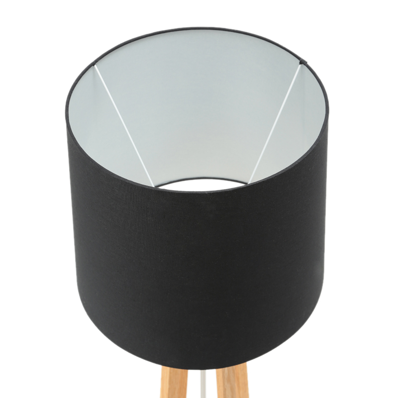 CROSS FLOOR LIGHT STAND NATURAL SHADE BLACK｜5%point | THE CONRAN