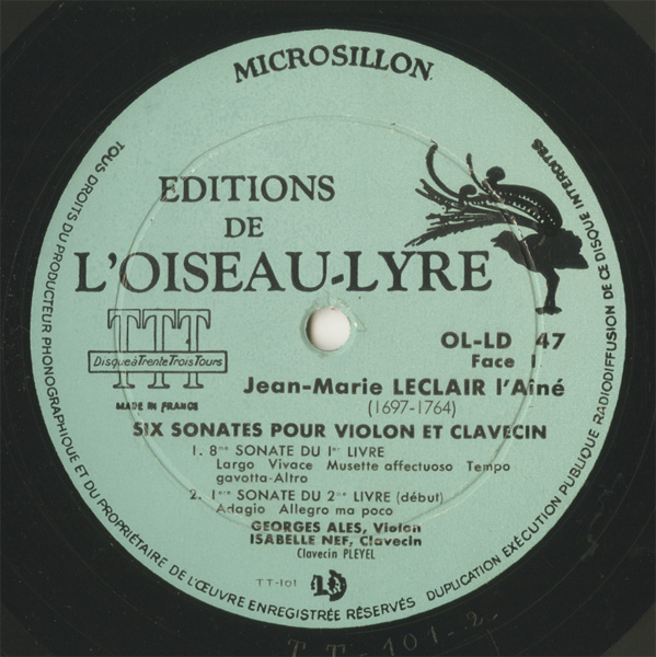 France L'Oiseau-Lyre OL-LD 47-8