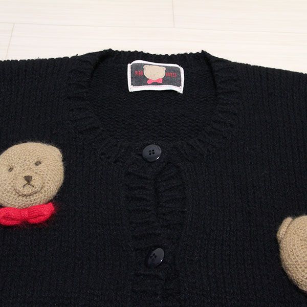 黒顔くまモチーフカーディガン - ピンクハウス通販｜リサイクル