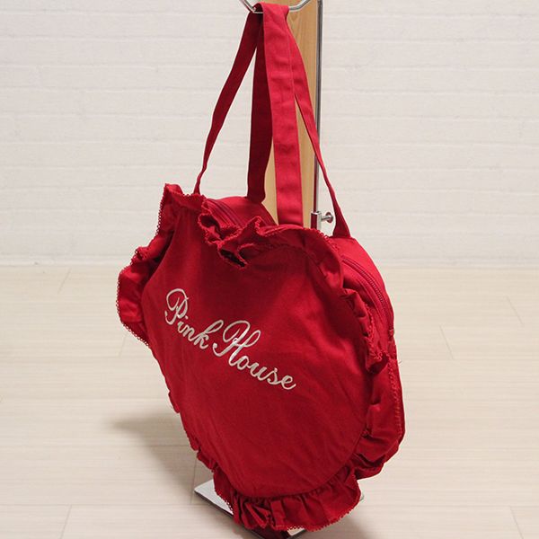 赤ロゴ刺繍ハートバッグ - ピンクハウス通販｜リサイクルブティック
