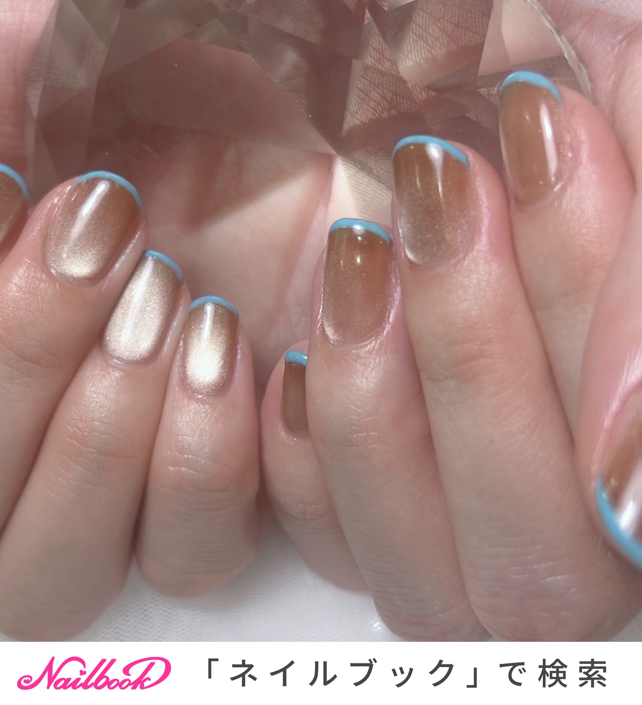 オールシーズン/ハンド/フレンチ - nb1143ae6b457fのネイルデザイン[No