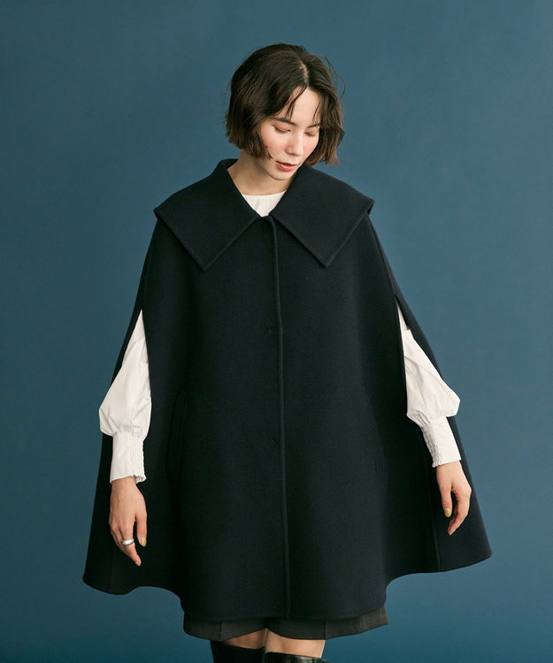 セーラーカラーダブルフェイスケープコート / #Newans | ファッション