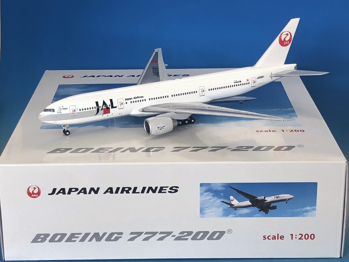1/200 JAL B777-346完成品 BJQ1189 JALUX企画品 Hogan JAL B777-200