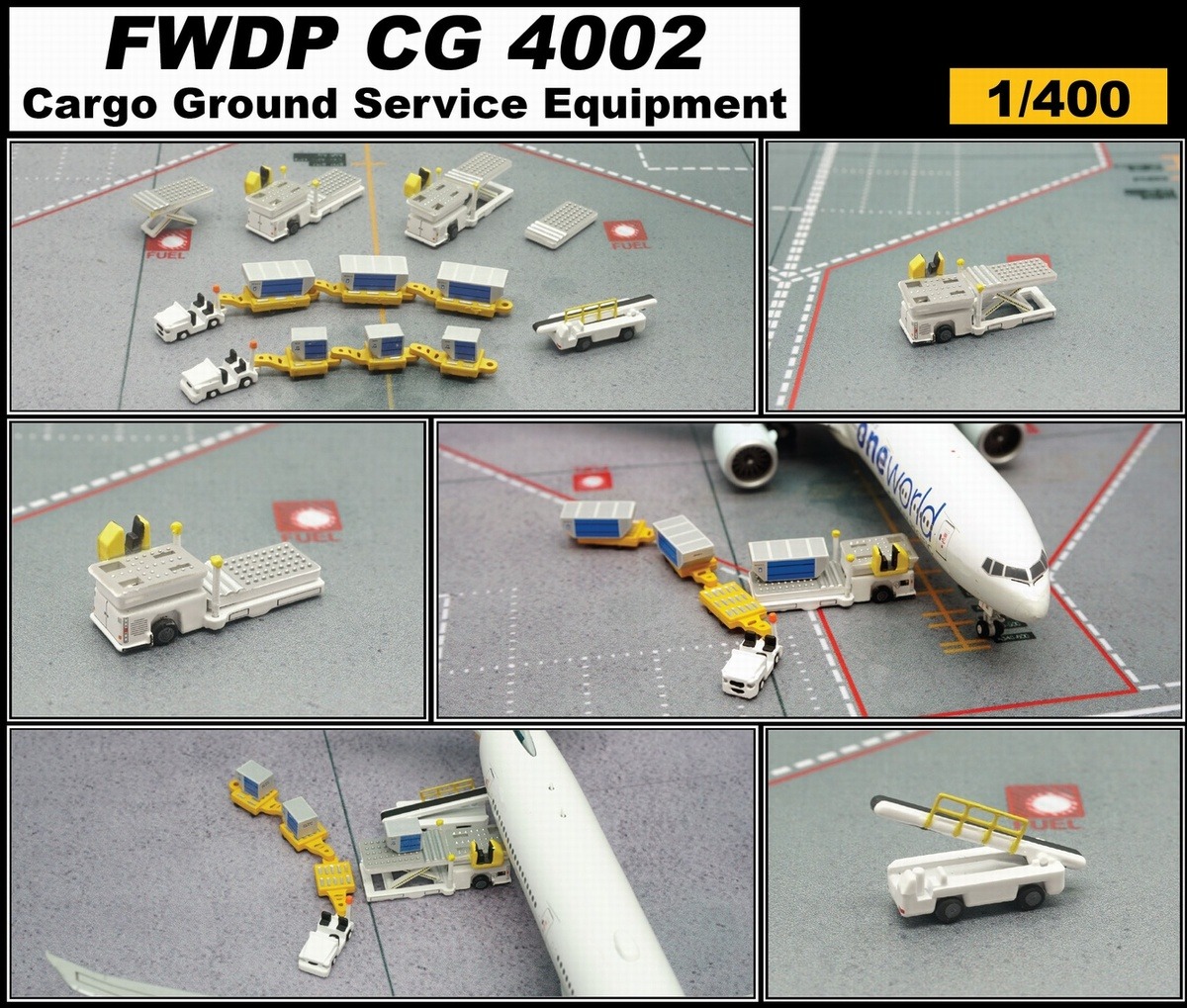 FWDPCG4002 Fantasywings 空港アクセサリー Cargo GSEセット 1:400