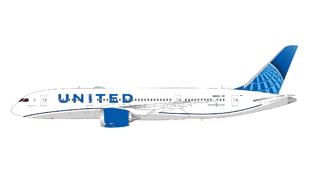 G2UAL1393 GEMINI 200 United Airlines / ユナイテッド航空 B787-8