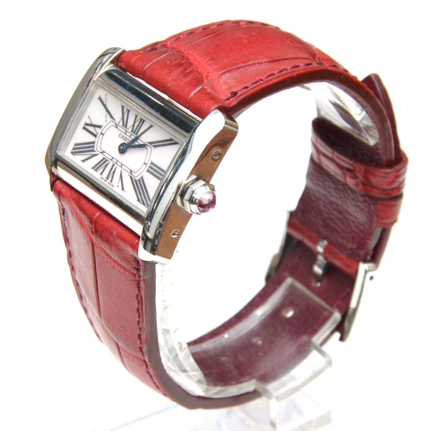 カルティエ タンクディヴァン 交換用時計ベルトオーダー｜クロコダイル