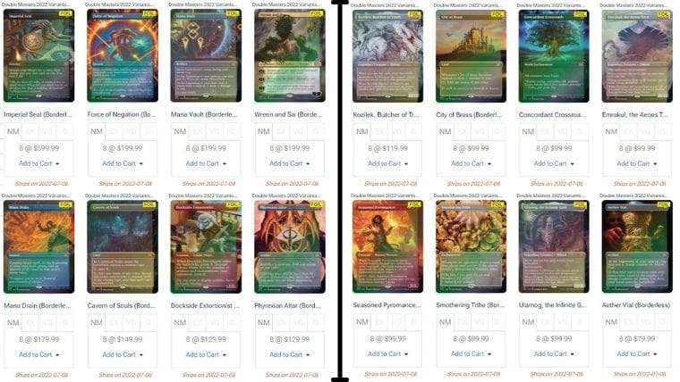 ダブルマスターズ2022】シングル予約価格はどれくらい？発売前段階の