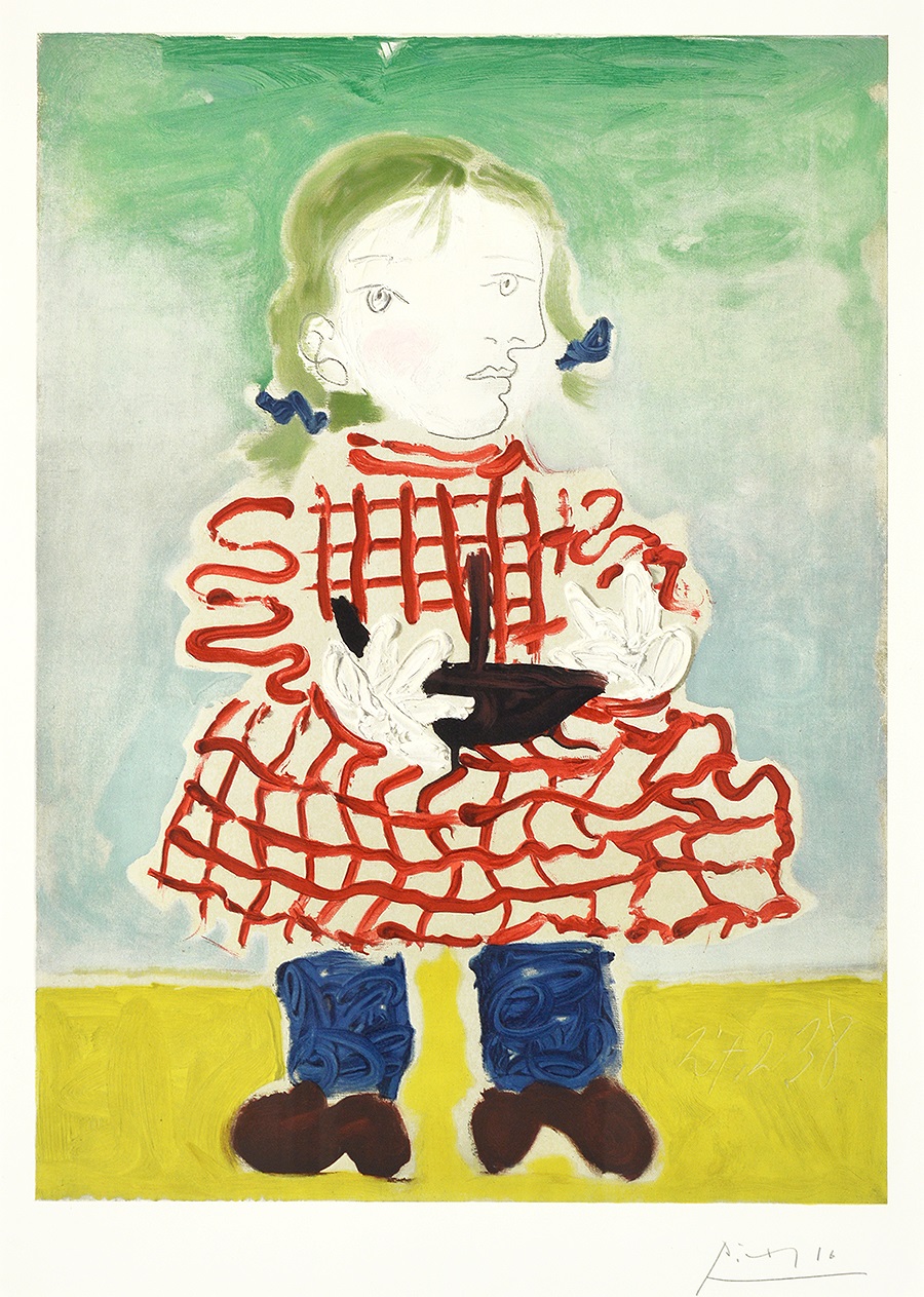 ピカソリトグラフ手書きナンバー入り絵