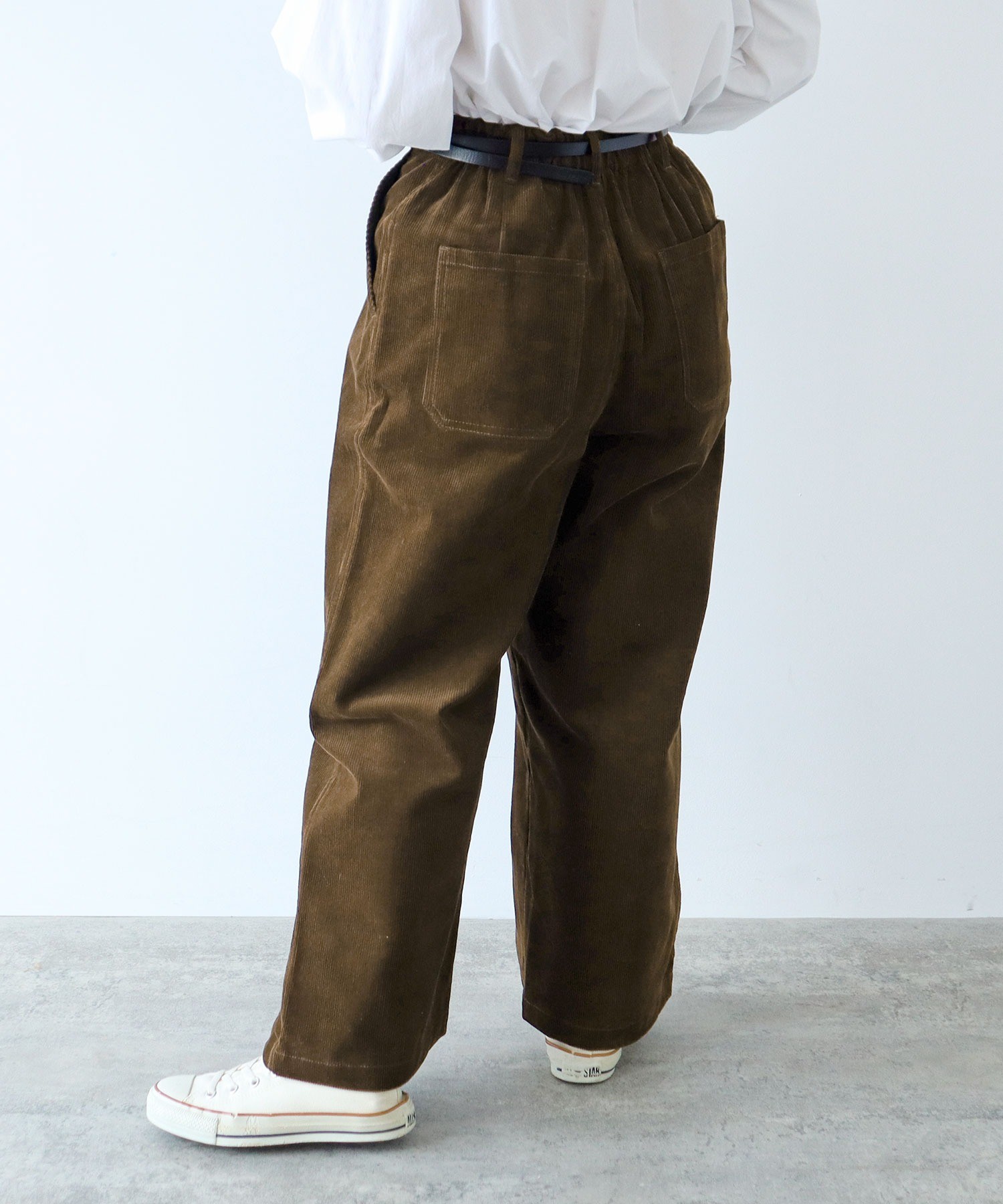 AMBIDEX Store 【WEB限定】○コーデュロイ後ろゴム タックパンツ(F