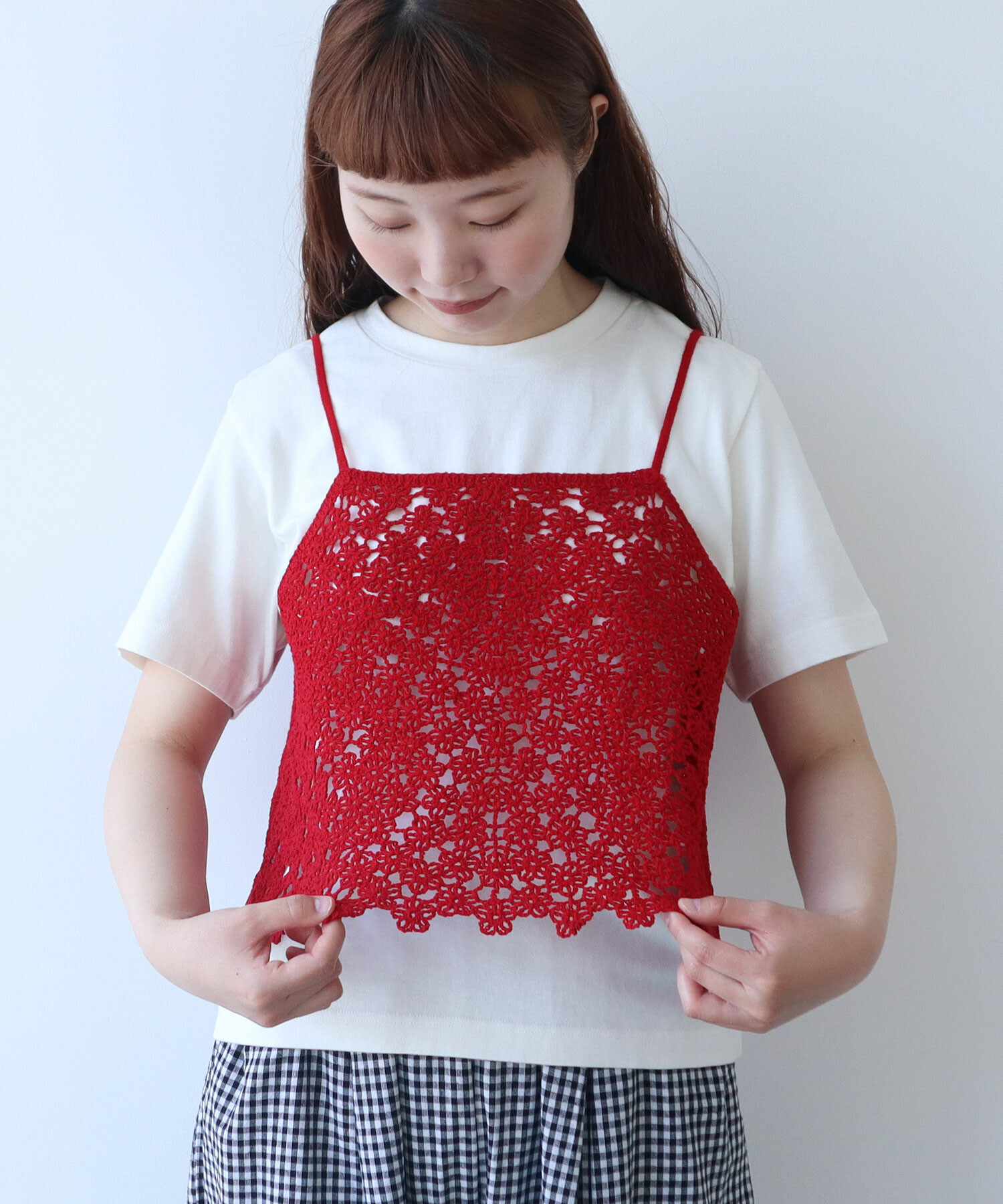 AMBIDEX Store 〇 おはな刺繍 キャミソール(F クロ): bulle de savon