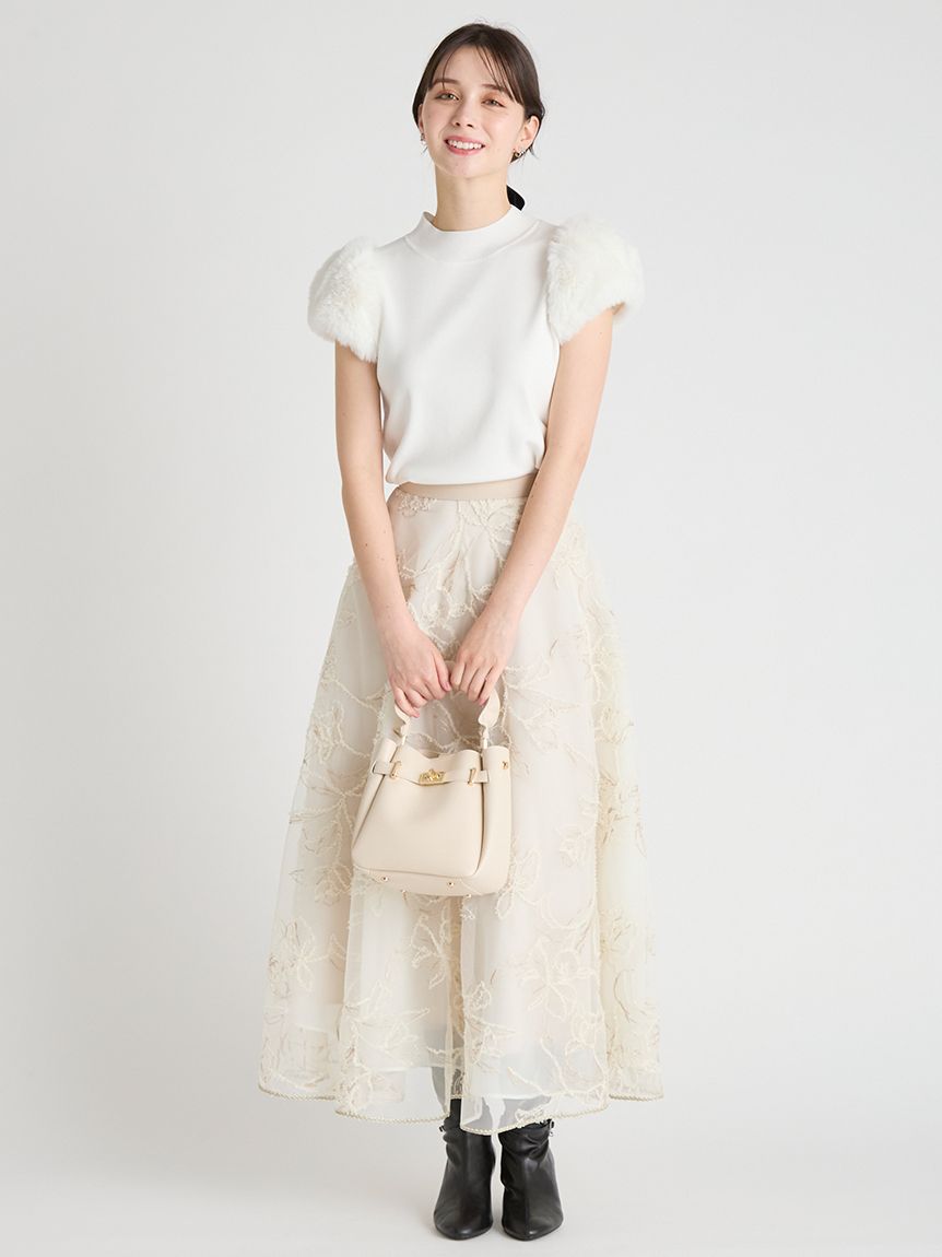 ブラッシュドエンブロイダリースカート(SKIRT（スカート）)｜CELFORD