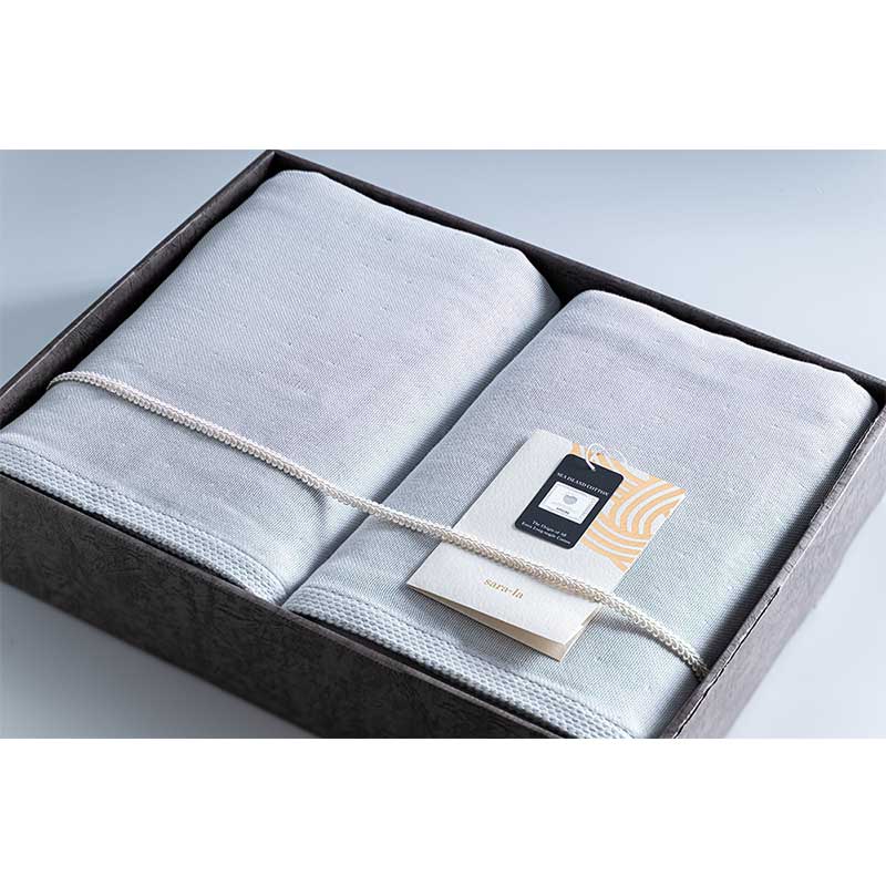 今治タオル sara-la「礼-rei-」タオルケット2枚 ギフトセット グレー