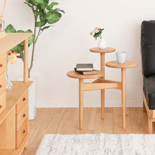 飛騨家具 nissin 日進木工 Accent アクセント サイドテーブル 国産家具