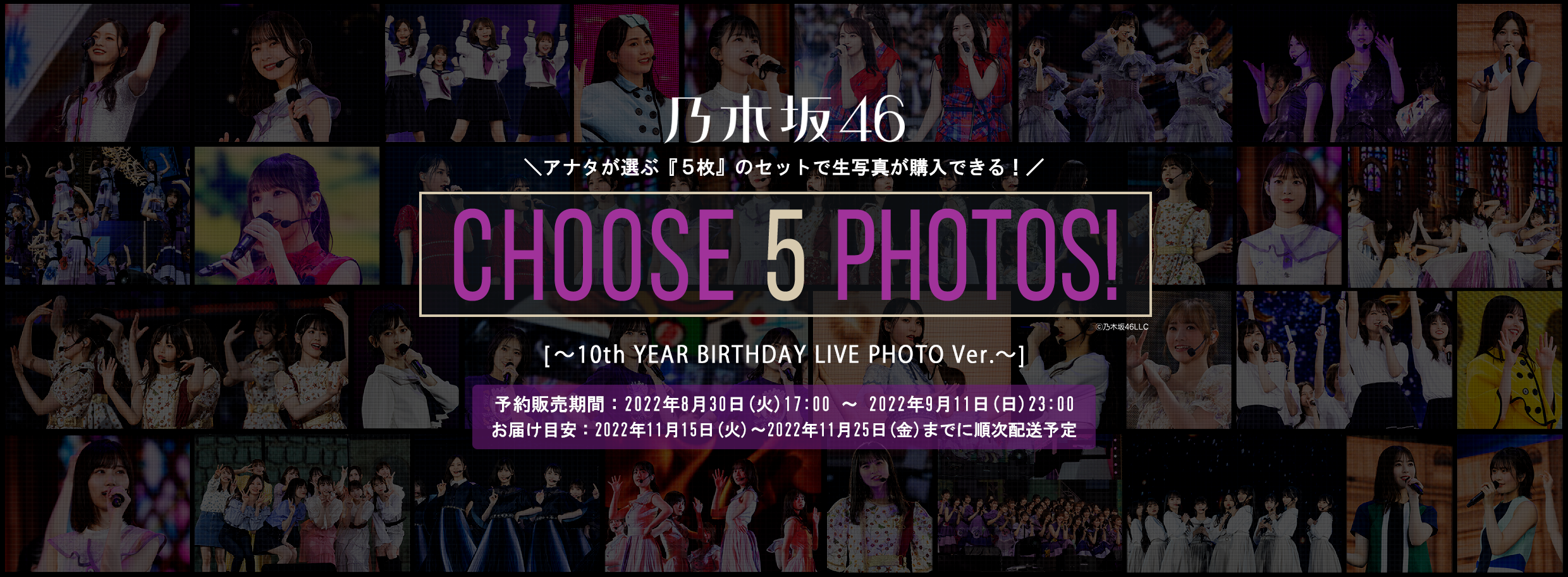 CHOOSE 5 PHOTOS!～10th YEAR BIRTHDAY LIVE PHOTO Ver.～ | 乃木坂46