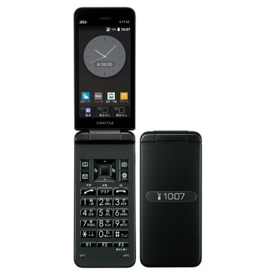 SIMロック解除済】au GRATINA KYF42 KYF42SKA ブラック|中古ガラケー
