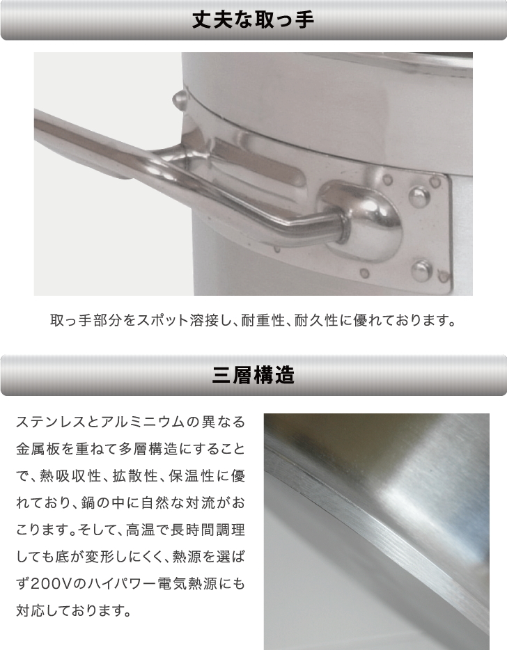 訳あり：本体傷・汚れあり】【3年保証】IH32 IH寸胴鍋32cm 25L