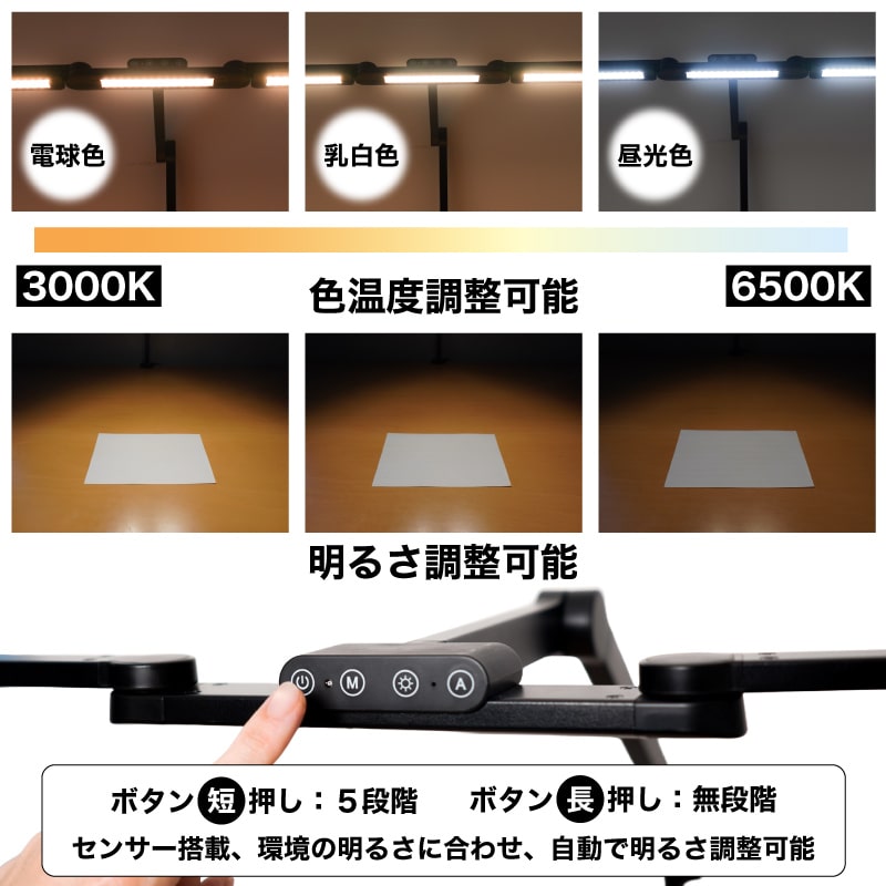 面で照らす可変式3面デスクライト | 【公式】サンコー通販サイト