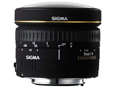 シグマ、デジタルに対応したAF魚眼レンズ「8mm F4 EX DG」、「15mm F2