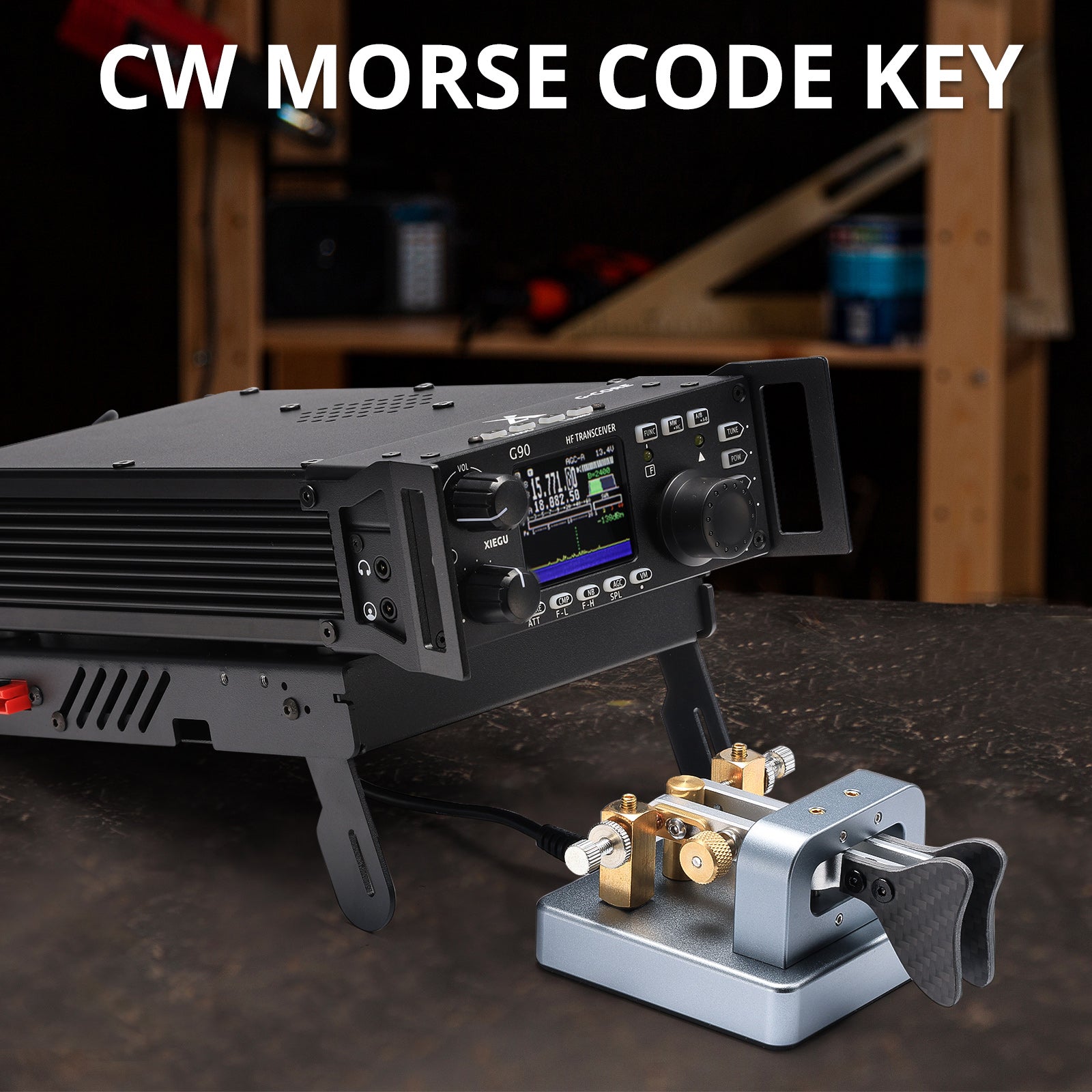 Xiegu VK-6 Iambic CW Morse Code Key | Dual Paddle | Adjustable