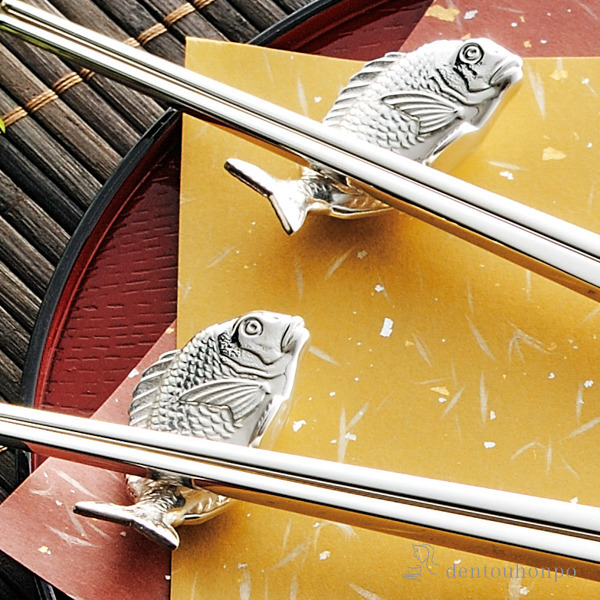 送料無料】 純銀製 箸置 鯛 2個セット / お正月 新年 ギフト セット