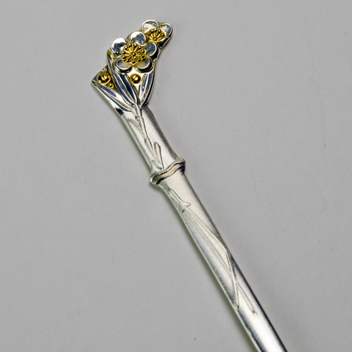 銀製 楊枝 松竹梅 / おしゃれ 茶道具 菓子切り 高級 和菓子 東京銀器