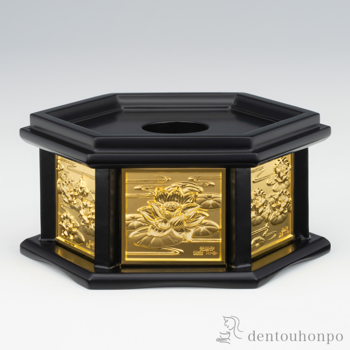 送料無料】 純金 飾り付りん台 蓮 純金27g おりん2.5寸用 / お寺 仏壇