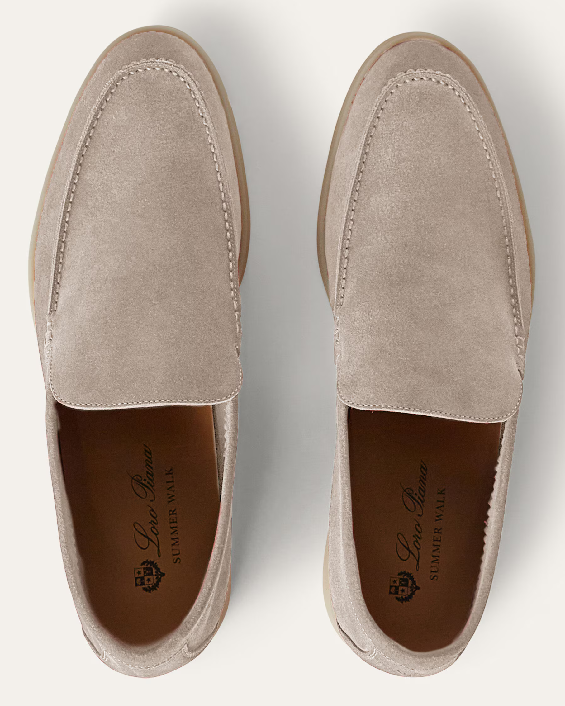 Loro Piana Summer Walk Suede Loafers - Classic Beige (D840) – DEZZINER