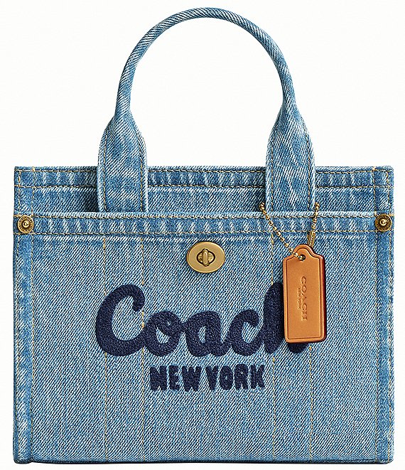 COACH Mini Cargo 20 Denim Handle Tote Bag | Dillard's