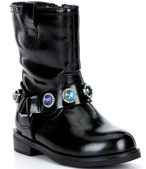 Kurt Geiger London Girls' Octavia Leather Ornamented Boots