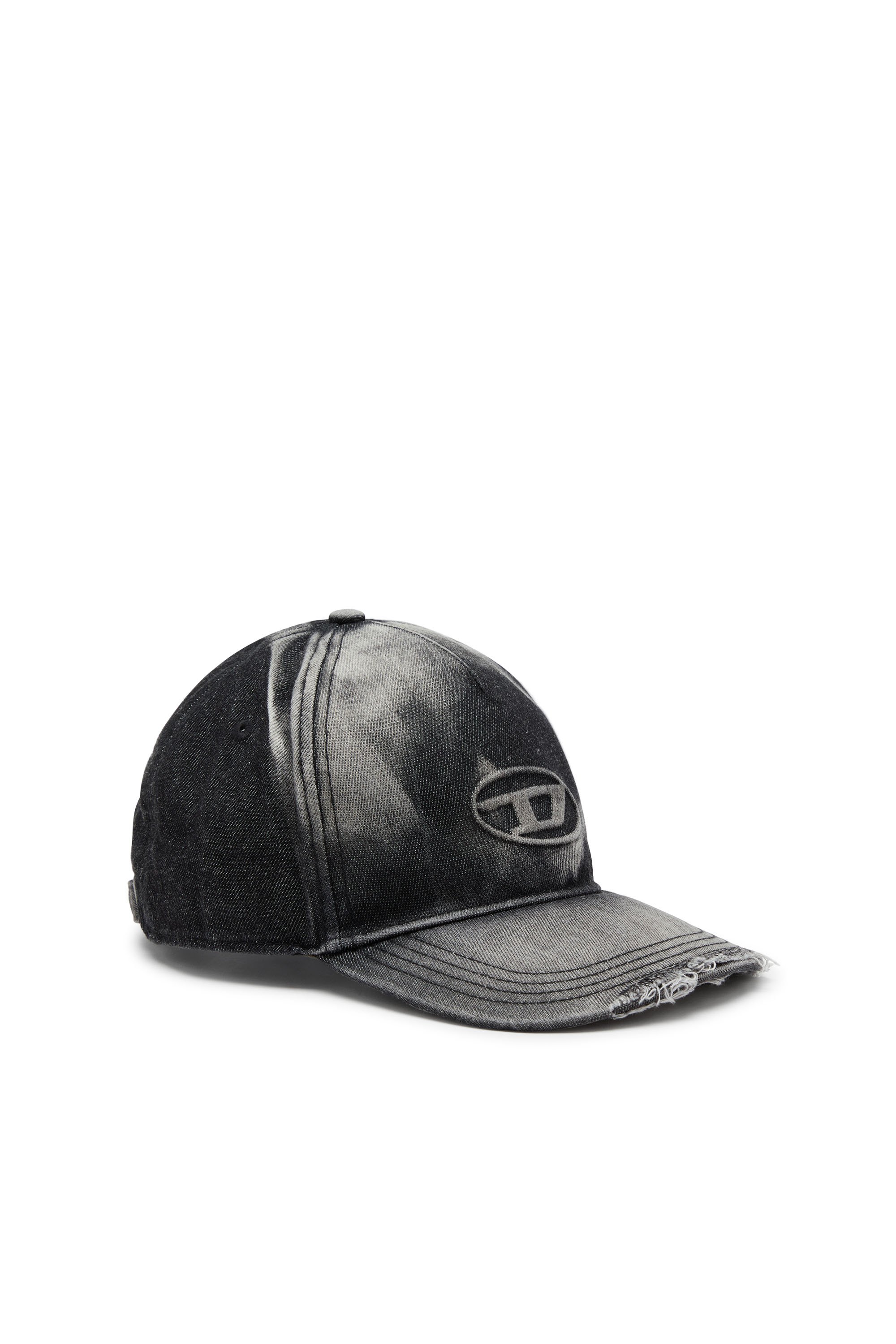 Men's Baseball cap in destroyed denim | Black | Diesel