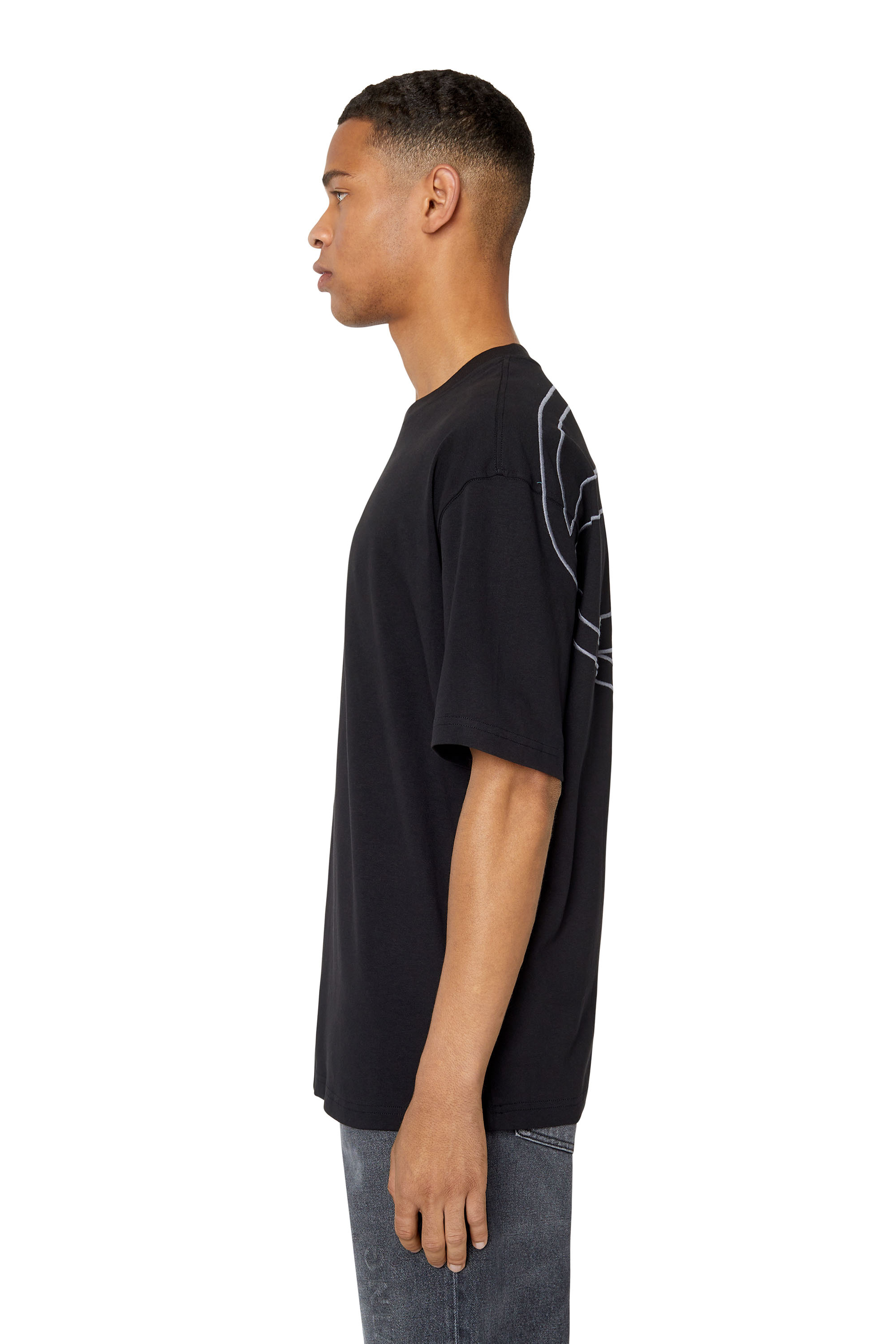 T-BOGGY-MEGOVAL Man: T-shirt with back maxi D logo | Diesel