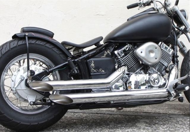 ドラッグスター400の純正マフラー・社外マフラーの排気音比較