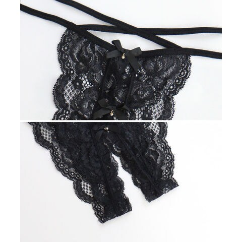 dショッピング |ミリューレースオープンクロッチショーツ ブラック 黒