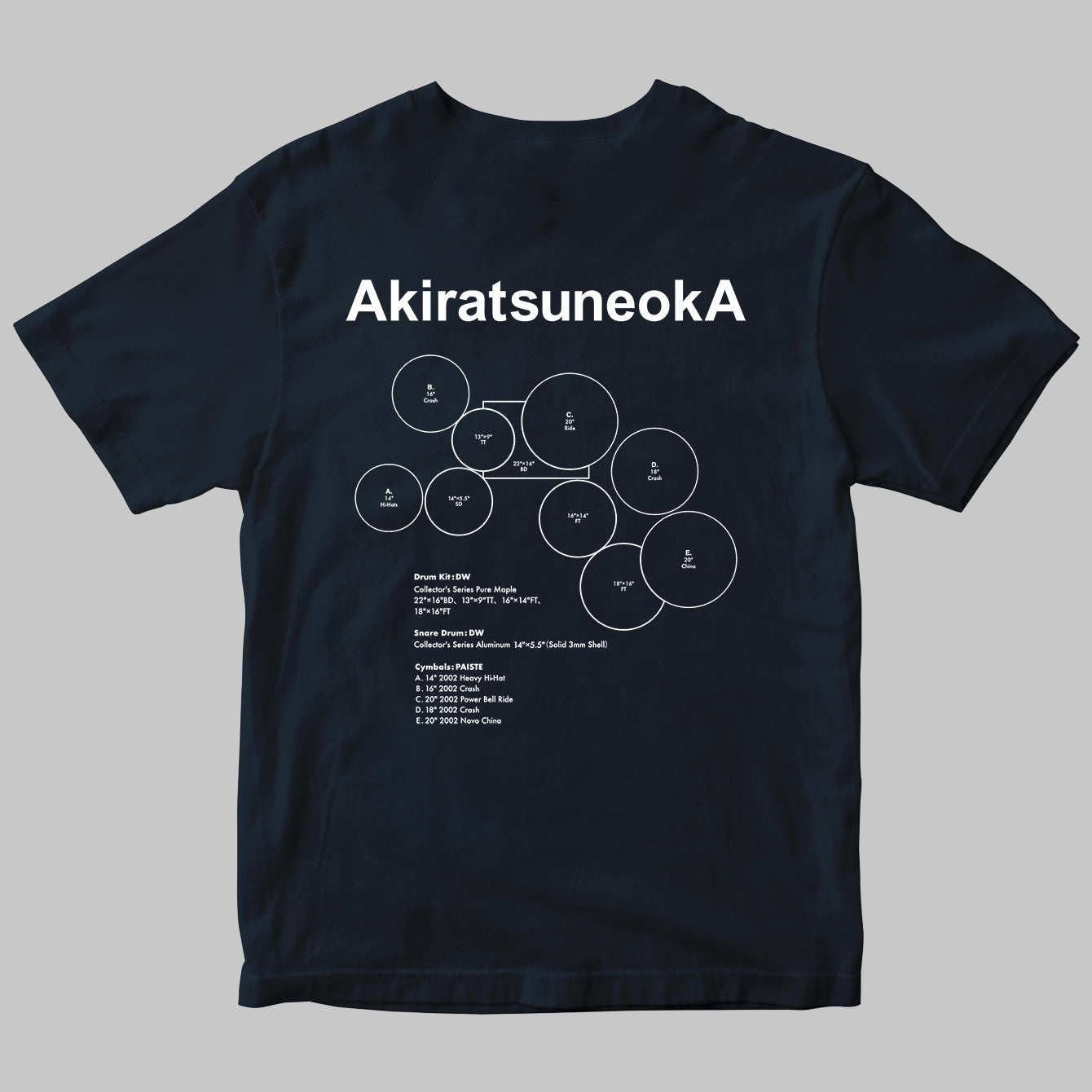 Hi-STANDARD 恒岡章の”セット図”Tシャツが新カラーで発売 | ドラマガWeb