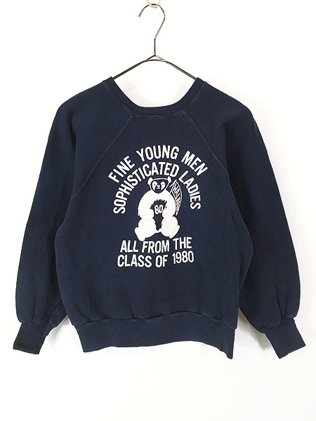 レディース 古着 80s USA製 Velva Sheen 卒業 メモリアル カレッジ