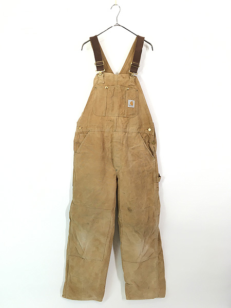 古着 80s USA製 Carhartt ブラウン ダック Wニー ワーク