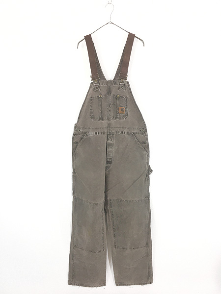 古着 Carhartt 防寒 パデット ペンキ ダーク ブラウン ダック Wニー