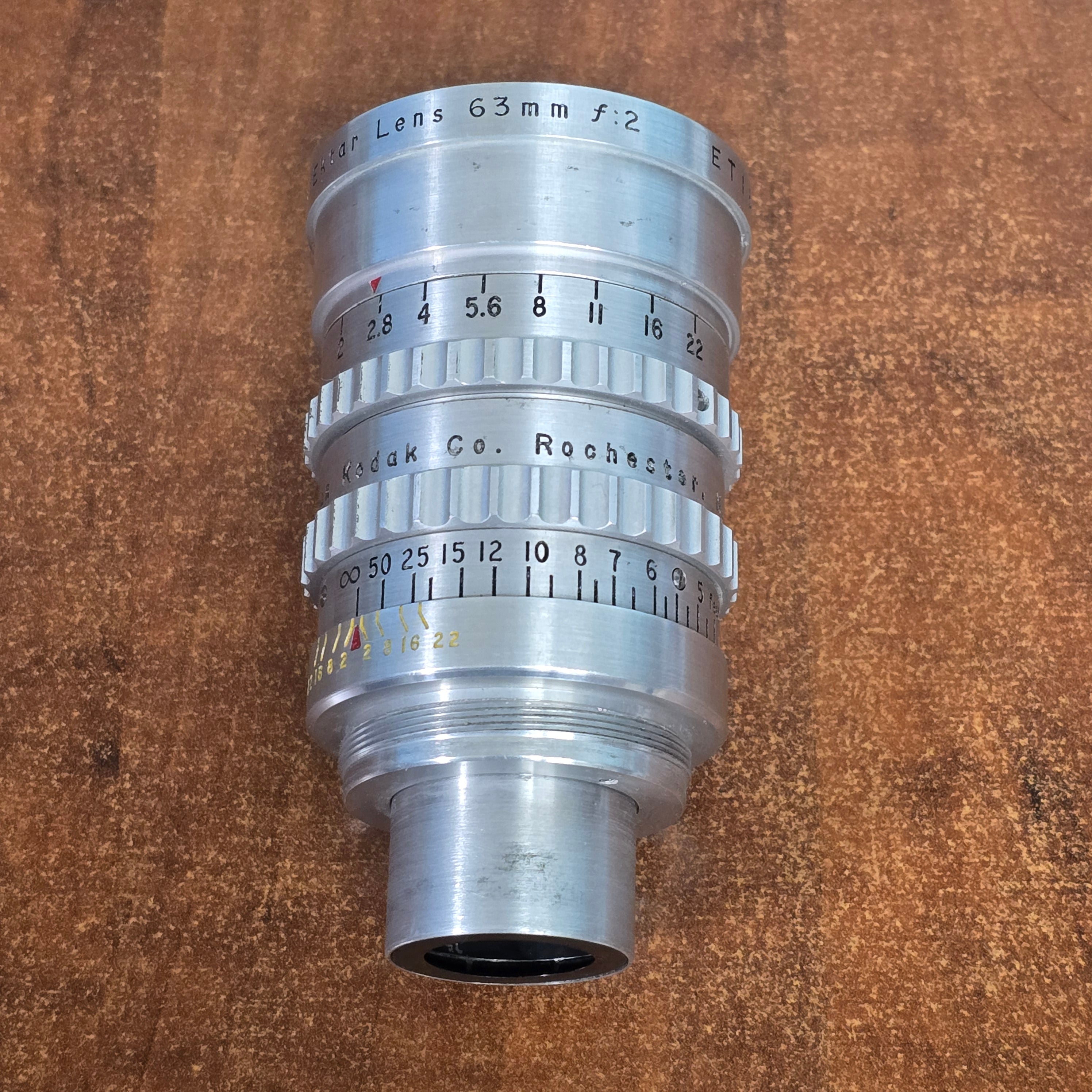 Kodak Cine Ektar 63mm f2 S-Mount Lens S# ET1308 – Du-All Camera