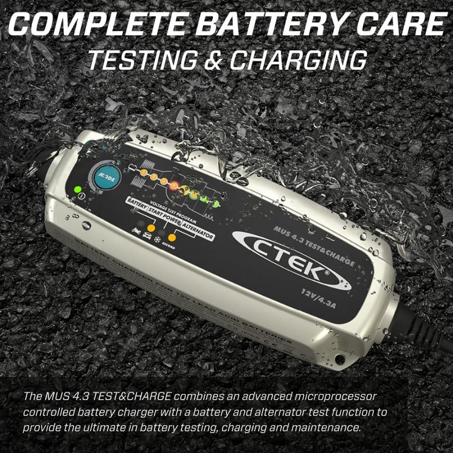 あすつく CTEK MUS4.3 TEST＆CHARGE シーテック 12V バッテリー充電器