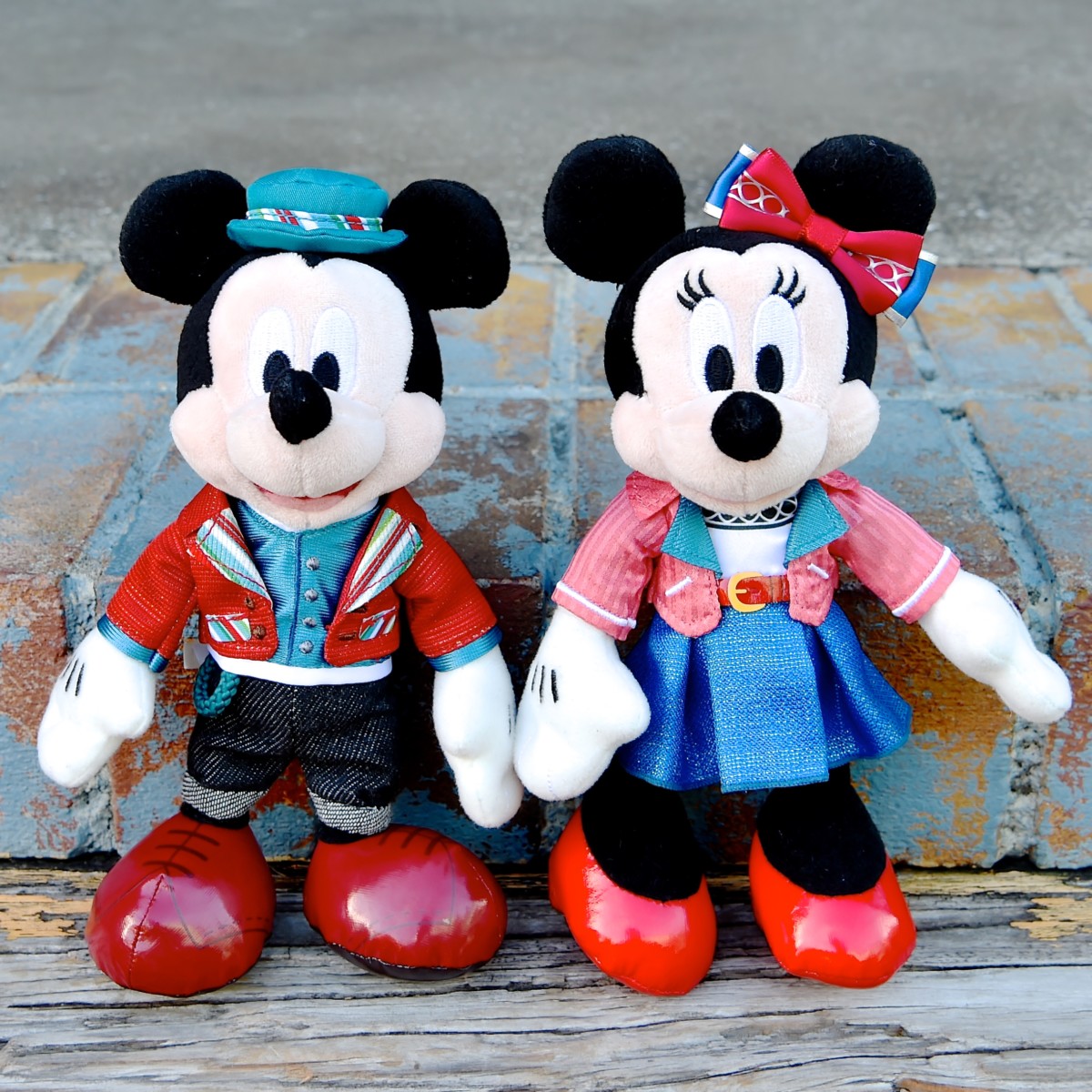 ディズニーシー 15周年 ぬいぐるみ バッジ セット ミッキー ミニー