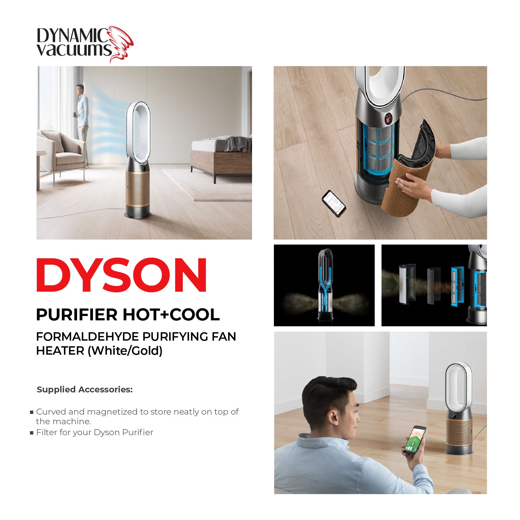 Dyson Purifier Hot+Cool Formaldehyde Purifying Fan Heater (White