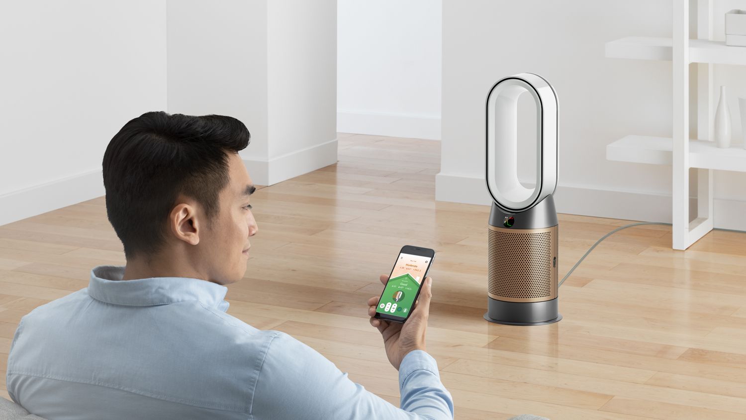 Purifier Hot+ Cool HP2 De-NOx​ (White/Gold) | Dyson