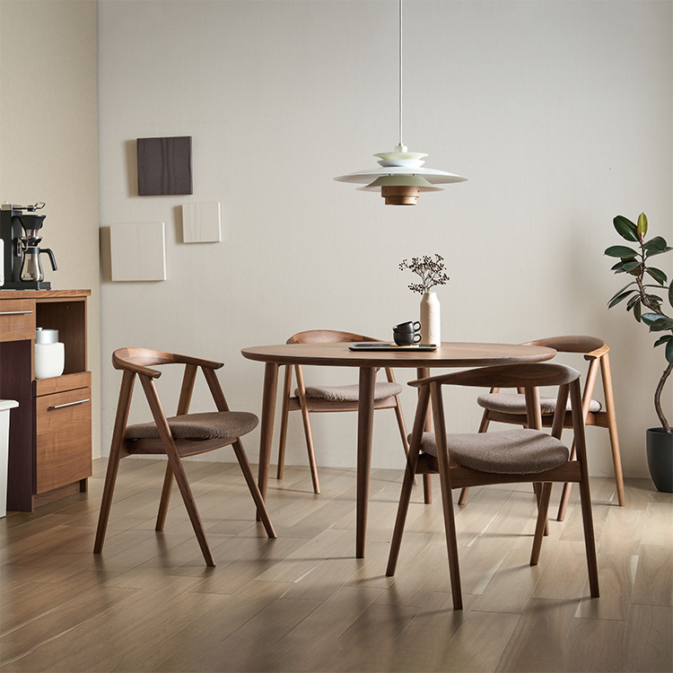 ショートアームチェア CW7601 ダークグレー ピュアオーク 通販