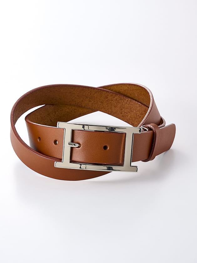 30mmヌメ革Hバックルベルト（6242910）｜小泉革店(KOIZUMI LEATHER