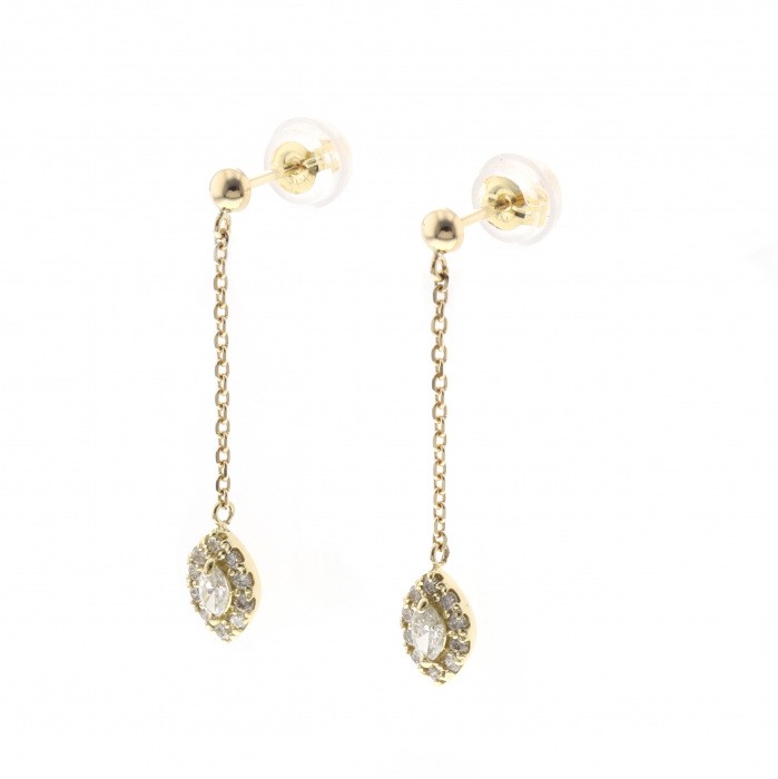 K18イエローゴールド ダイヤモンド ピアス J321549 | ユキザキセレクト